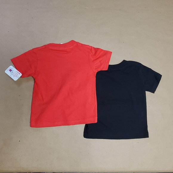 Little Teez T-Shirts 2 Pack Size 18M Red/Black - Picture 9 of 12